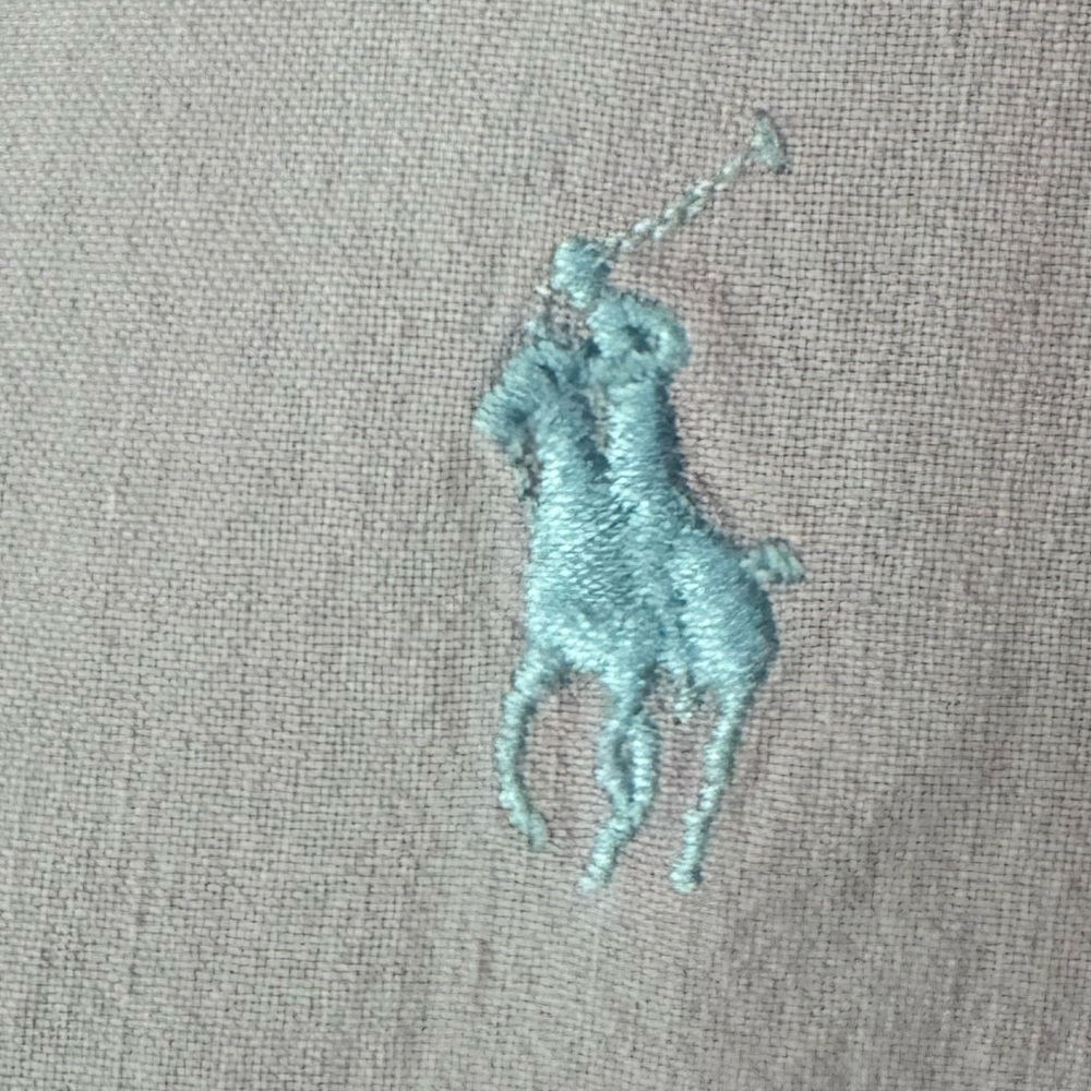 Sold Vintage Polo Baby Pink Button Down with Baby Blue Pony Logo Medium | Pink - Picture 6 of 9